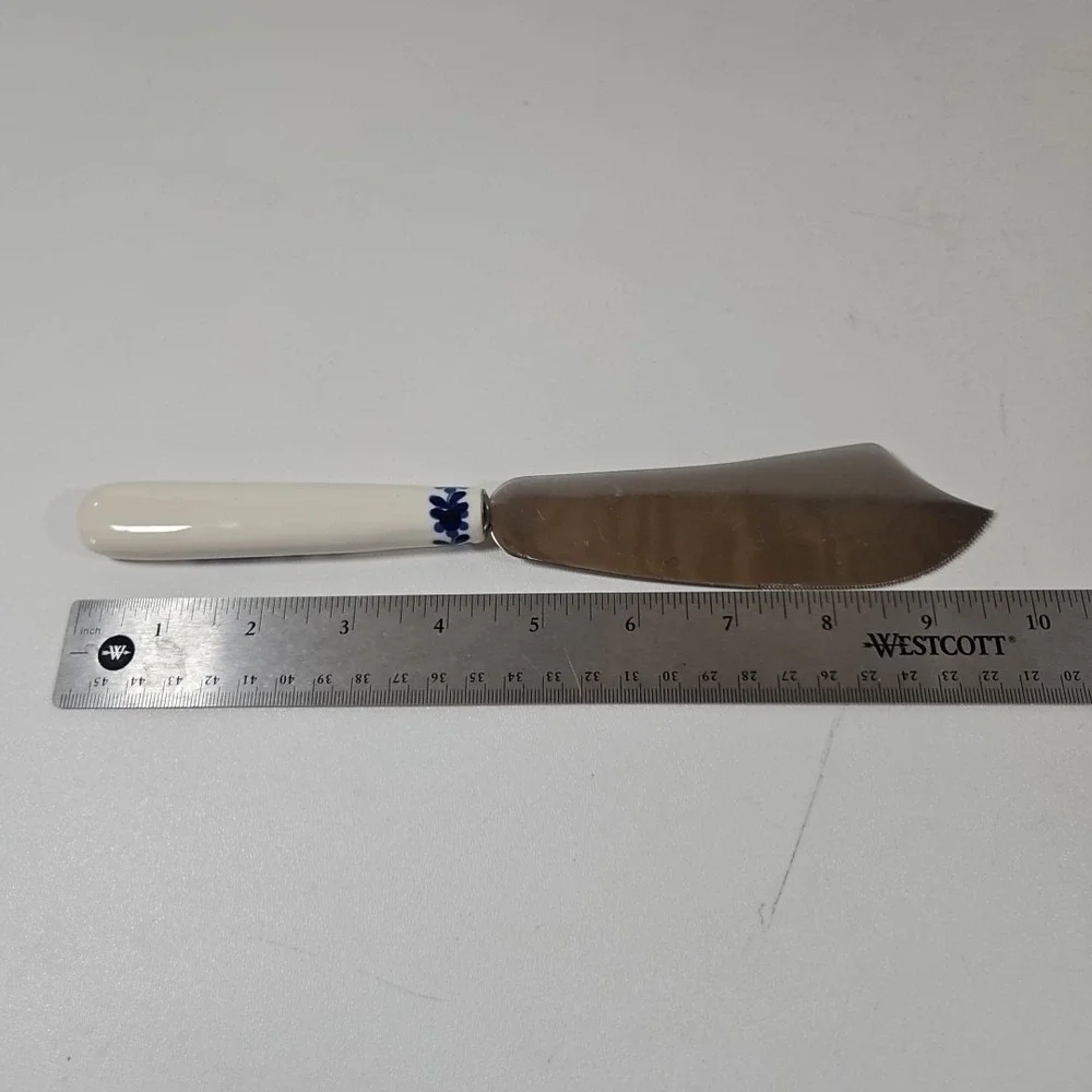 Vintage Dutch Elesva Porcelain Stainless Steel Cheese Knife‎ Windmill